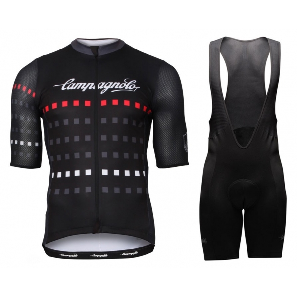 2018 Maillot Campagnolo Tirantes Mangas Cortas Negro